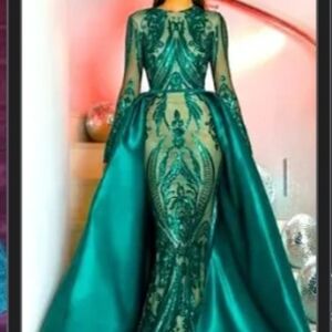 Elegant Green Evening Gown